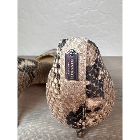 Michael Kors MK-Flex Mid Pump Shoes Womens Size 7 Snakeskin Embossed Leather - Picture 7 of 9